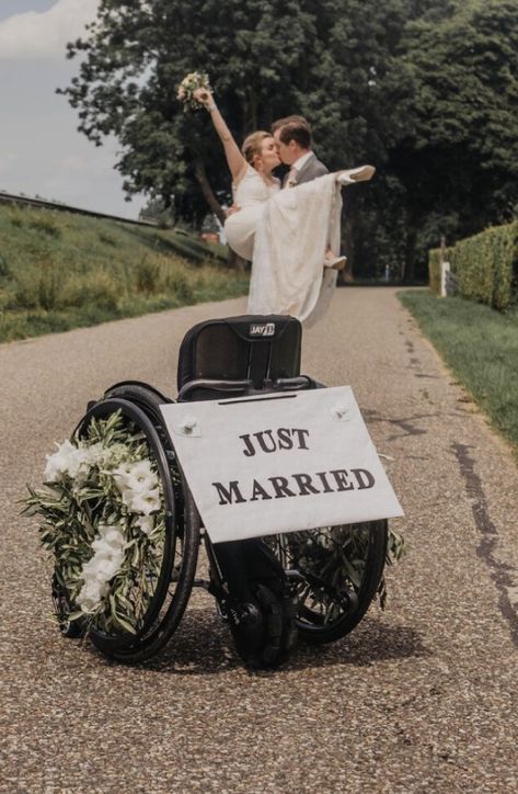 Wheelchair Wedding Decoration, Wheelchair Wedding Dress, Disabled Wedding, Wedding Wheelchair, Accessible Wedding, Wheelchair Wedding, Wheelchair Photography, Enchanted Forest Wedding Theme, Wedding Photography Shot List