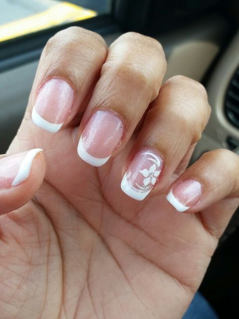 Beach Wedding Nails For Bride, Beach Wedding Nails, French Tip Gel Nails, Bridal Nails Designs, Engagement Nails, French Manicure Designs, Wedding Themed, Stylish Nails Designs, Basic Nails