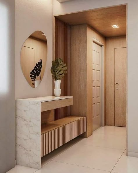 Foyer Area Design Entrance, Flat Entrance Lobby Design, Flat Entrance Design, Entrance Lobby Design, Entrance Idea, Sitting Area Design, Entrance Foyer Design, Main Entrance Door Design, Lobby Interior Design