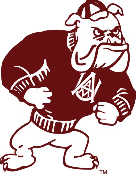 Alabama A&M Bulldogs Vintage Bulldog Mascot, Alabama Logo, Bulldog Images, Bulldogs Logo, Alabama A, Mascot Logos, Gfx Design, Bulldog Mascot, Secondary Logo