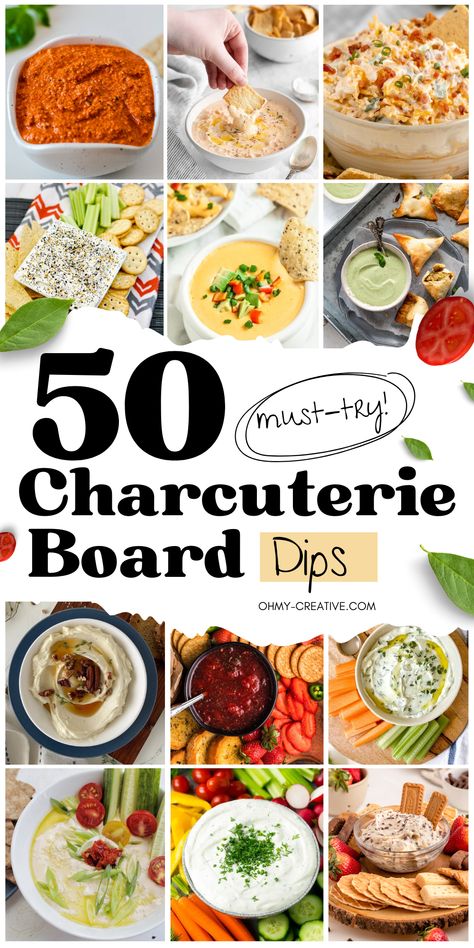 We’ve curated 50 Charcuterie Board Dips that are sure to impress your guests. You'll find classic options like hummus and guacamole, along with unique creations that might just become your new favorites. These dips range from savory to sweet, accommodating all tastes and preferences. Imagine the rich, smooth taste of a cheese dip, a delicious herb-infused spread, or the sweet and tangy fruit-based dip. #CharcuterieBoard #CharcuterieBoardDips Chips And Dip Board Ideas, Savory And Sweet Charcuterie Board, Charcuterie Lunch Board, Dip Board Ideas, Dips Charcuterie Board, Charcuterie Board Dips And Spreads, Chips And Dip Charcuterie Board, Friendmas Ideas, Charcuterie Board Dips