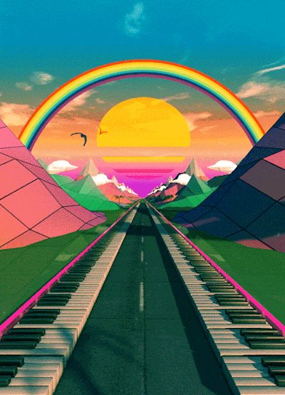 Wallpaper Trippy, Loop Gif, Trippy Gif, Psy Art, New Retro Wave, Beautiful Roads, Trippy Wallpaper, Trippy Art, Retro Aesthetic