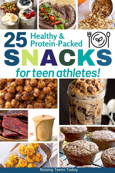 25 Power Snacks for Teen Athletes - Raising Teens Today Wrestling Snacks For Kids, Healthy Cheer Snacks, Healthy Snacks For Athletes Kids, Snack Ideas For Athletes, Best Pregame Meals For Athletes, Protein After School Snacks, Healthy Snacks After Workout, Best Snacks For Athletes, Snacks For Athletes Between Games