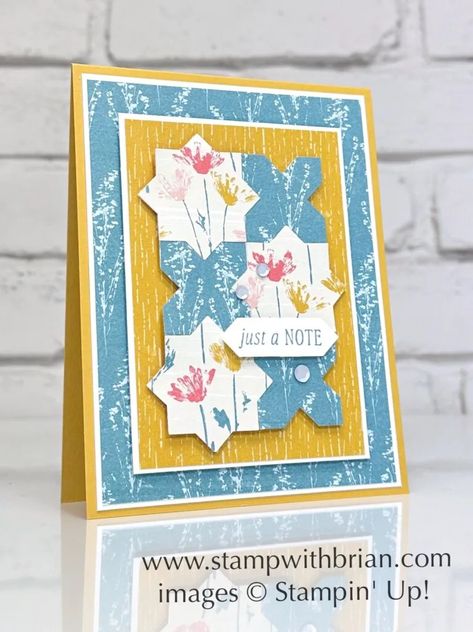 Inked & Tiled Bundle, Inked Botanicals Designer Series Paper, Stampin Up!, Brian King Inked And Tiled, Card Making Video Tutorials, Leaf Cards, Nature Card, Stampin Up Catalog, Hello Cards, Designer Series Paper, Punch Cards, Birthday Cards Diy