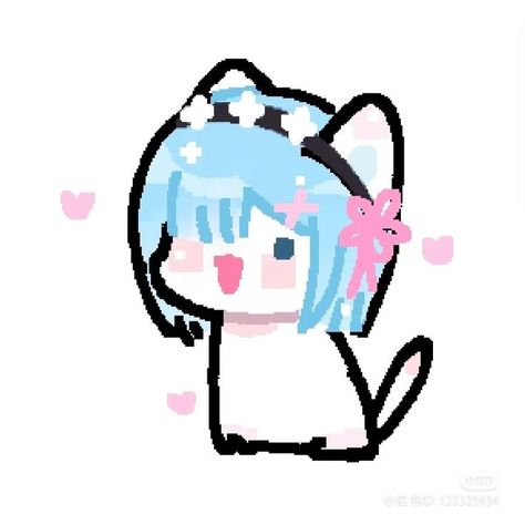 Cute Emoji, Cat Icon, Anime Monochrome, Digital Art Anime, Re Zero, Cartoon Profile Pics, Cute Profile Pictures, Cute Chibi, Anime Character Drawing