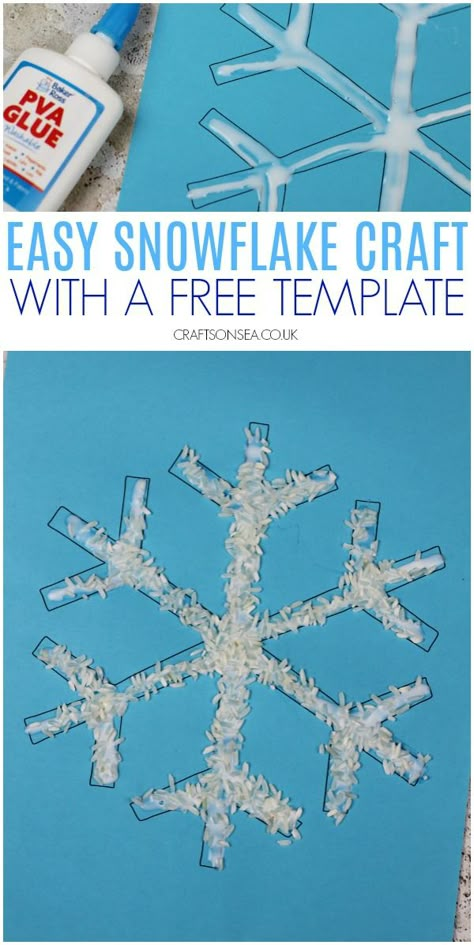 easy snowflake craft for kids to make toddler preschool #preschool #toddlers #kidscrafts Snowflakes Preschool Activities, Snowflake Crafts For Toddlers, Snowflake Craft Preschool, Snowflake Crafts For Kids, Easy Crafts For Preschoolers, Easy Snowflake, Winter Crafts For Toddlers, Snowflake Crafts, Winter Crafts Preschool