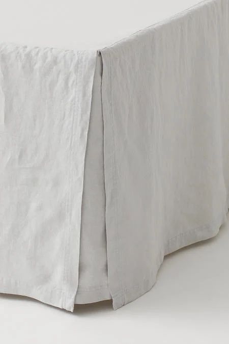 White Baby Cribs, Linen Bedskirt, Mountain Lake House, Linen Valances, Bed Headboards, King Duvet Cover Sets, Double Duvet Covers, Stone Concrete, Dust Ruffle