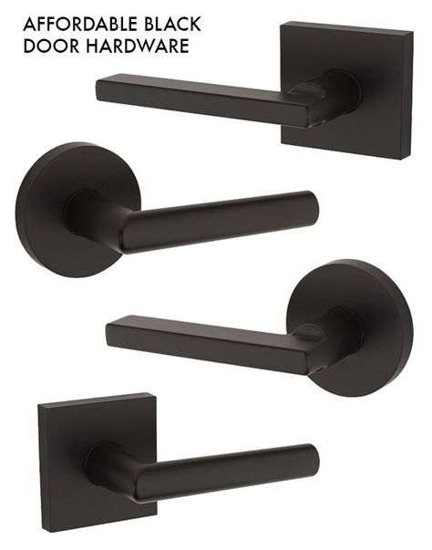 Favorite Affordable Black Door Hardware (Little Green Notebook) Black Door Hardware, Juniper Home, Door Handles Modern, Door Handles Interior, Black Door Handles, Modern Front Door, Front Door Handles, Door Hardware Interior, Black Door