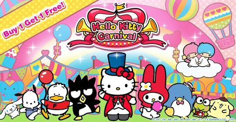 Carnival Hello Kitty Carnival, Sanrio Party, Roblox Design, Melody And Sweet Piano, My Melody And Sweet Piano, Sanrio Things, Sanrio Icons, 2nd Birthday Party Ideas, Kitty Pictures