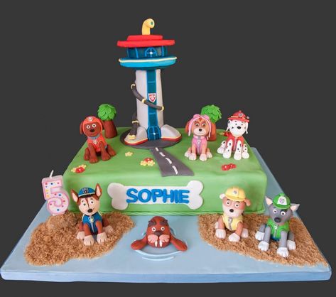 Paw Patrol Birthday Cake Lookout Tower, Paw Patrol Lookout Cake, Paw Patrol Tower Cake, Paw Patrol Lookout Tower, Paw Patrol Tower, Paw Patrol Lookout, Paw Patrol Birthday Cake, Puppy Cake, Birthday Designs