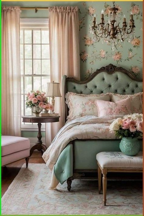 Bridgerton Themed Bedroom, Grandma Furniture, Romantic Vintage Bedroom, Romantic French Bedroom, Guests Bedroom, Exterior Christmas Lights, Bridgerton Style, Amazing Interiors, Door Garland