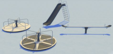 Sims 4 Functional Water Slide, Sims 4 Trampoline Cc, Sims 4 Water Park, Sims 4 Playground Cc, Toddler Playground, Playground Set, Bouncy House, Sims 4 Black Hair, Kiddie Pool