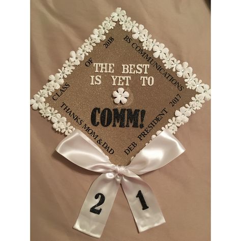 #Graduation #Cap Idea for #Communications Majors! Communications Graduation Cap, Communication Graduation Cap, Associates Degree Graduation Cap, College Graduation Caps, Communication Major, Graduation Sayings, Graduation From College, Communications Major, Journalist Aesthetic