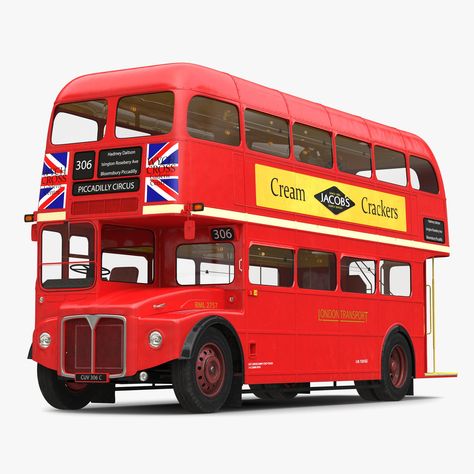 London Bus Routemaster 3D Model #AD ,#Bus#London#Model#Routemaster Double Deck Bus, Red Inspiration, Routemaster Bus, London Models, Road Transport, Volkswagen Car, Red Bus, Double Decker Bus, Simple Interior