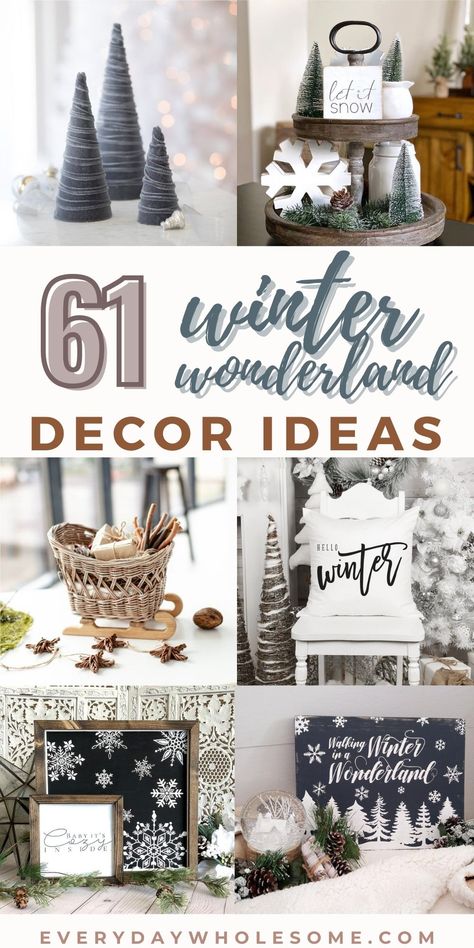 Winter Wonderland Theme Decorations, After Christmas Winter Decor, After Christmas Decor, Winter Wonderland Decor, Decor After Christmas, January Decor, Farmhouse Winter Decor, Wonderland Decor, Farmhouse Decorations