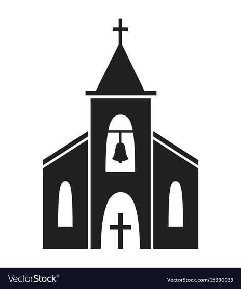 Church Silhouette, Church Illustration, Christian Wedding Invitations, Building Silhouette, Church Images, Church Icon, Church Backgrounds, Church Logo, Jesus And Mary Pictures