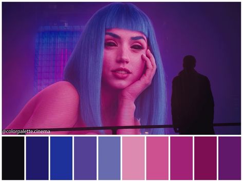 Films Color Palette, Color Theory In Film, Synthwave Color Palette, Film Stills Cinematography Color Palettes, Movies Color Palette, Scene Color Palette, Film Color Palette, Random Color Palette, Color In Film