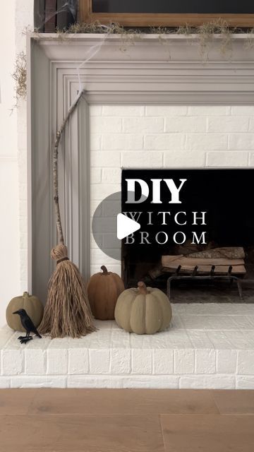 M A R L I E  D E S I G N  C O. on Instagram: "This Witch Broom was such a quick and easy DIY! 🧙🧹  DETAILS: • Natural Jute Cord (3 ply / 1.5mm wide / 525 ft)  • Branch was around 43” tall • Brown Floral Craft wire (26 gauge) wrapped to desired thickness   ✨HOW TO SHOP SUPPLIES✨ • Comment “shop” and I’ll send you the link • Click the link in my bio and shop this post in my LTK shop • Check out my stories where I share the links to all my posts  🖤 LIKE & COMMENT and FOLLOW @marlie.design.co for more easy DIY home decor projects.  Halloween decor | diy project | Halloween | spooky season | witch broom decor | pottery barn inspired   #halloweencraft #halloweendiy #halloweendecor" Halloween Witch Decor Indoor, Halloween Witch Broom Diy, Diy Witches Broom How To Make, Witches Brooms, How To Make A Witches Broom Diy, Witch Broom Diy, Diy Broomstick Witch Broom, Diy Witch Broom, Diy Witches Broom