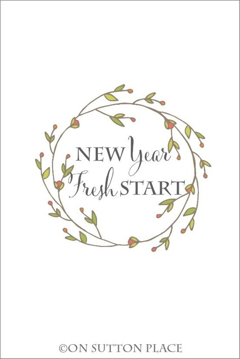 New Year, Fresh Start free printable | Use for DIY wall art, cards, crafts, screensavers and more! New Year Fresh Start, New Year Card Ideas, New Year Letter, New Years Cards, New Year Printables, Free Fall Printables, Printable Advent Calendar, Sutton Place, Happy New Year Quotes