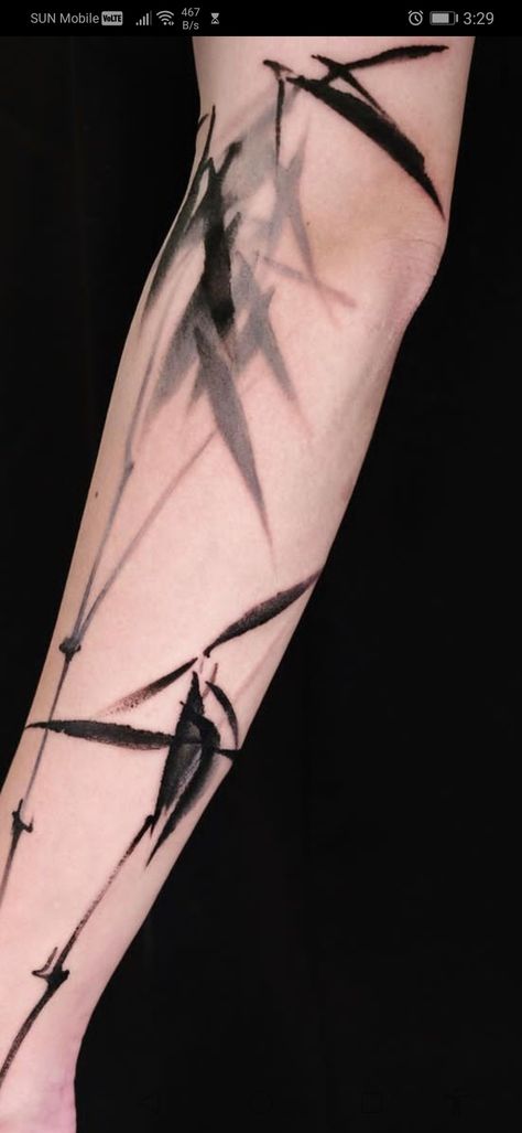 Bamboo Arm Tattoo, Black Abstract Tattoo, Abstract Line Tattoo, Rip Tattoos For Mom, Evolution Tattoo, Minimal Tattoo Designs, Abstract Tattoo Ideas, Full Hand Tattoo, Infinity Tattoo Designs