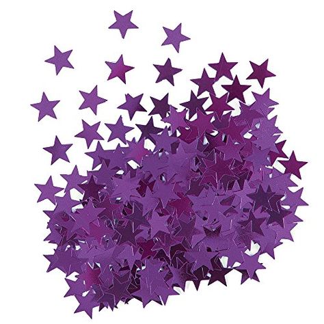 Metallic Purple Star Confetti Unique https://smile.amazon.com/dp/B00JMXAZVU/ref=cm_sw_r_pi_dp_x_KLT4ybQTZEZ49 Purple Confetti, Purple Foil, Star Confetti, Silver Balloon, Purple Party, Purple Decor, Pink Foil, Balloon Banner, Red Balloon