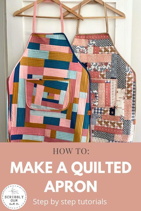 Quilted Aprons Free Pattern, Quilt Patches On Clothes, Quilt Gifts Ideas Projects, Quilted Projects Ideas, Quilt Apron, Quilt Upcycle, Patchwork Sewing Projects, Quilted Apron, Quilted Gift Ideas