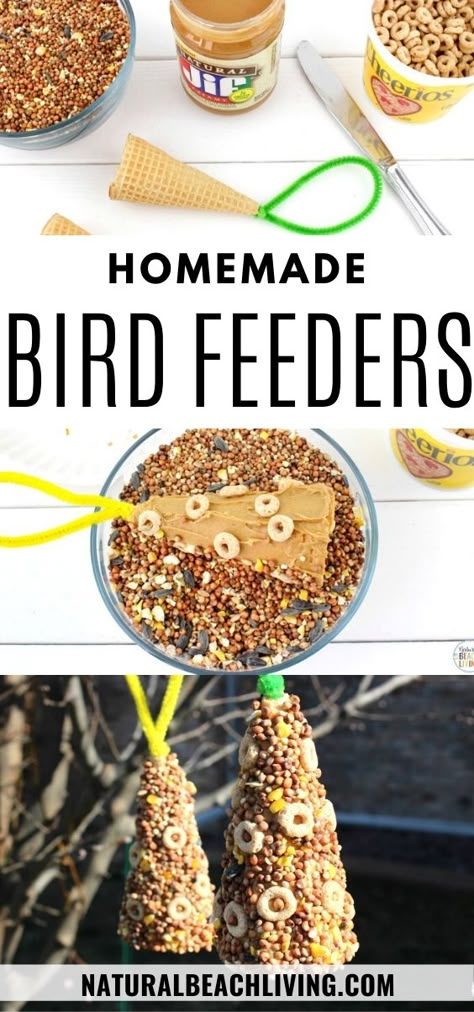 Bird Seed Crafts, Bird Crafts For Kids, Seed Ornaments, Nature Crafts Kids, Seed Craft, Make A Bird Feeder, Bird Feeder Craft, Bird Seed Ornaments, Easy Bird