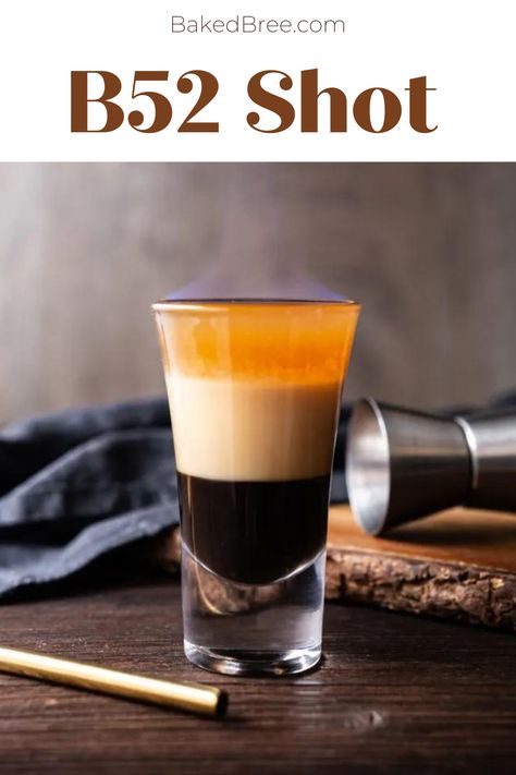 Elevate your sipping experience with the B-52 cocktail! A mesmerizing blend of Kahlua, Baileys, and Grand Marnier that's as visually impressive as it is delicious. Indulge in this layered masterpiece and let your taste buds dance with delight B52 Shot, Dutch Oven Ribs, Baileys Irish Cream Coffee, Layered Shots, Aesthetic Effect, Irish Cream Coffee, Layered Drinks, Kahlua Coffee Liqueur, Pork Rib Recipes