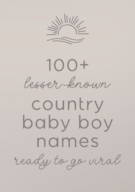 Wanna know the country baby boy names we are seriously crushing on for 2024? This Southern baby names list are the baby boy names that you don't hear every day - whether you love cute baby names, unique baby names, or majorly uncommon baby names, this full list of rustic boy names with meanings will give you tons of name inspiration for that sweet little one of yours! Male Bible Names, Old Western Boy Names, Cute Boy Names With Meaning, Swedish Baby Names, Boy L Names, Boy Name Ideas With Meaning, Vintage Boy Names List, W Baby Names, Rare Baby Names Boys Unique