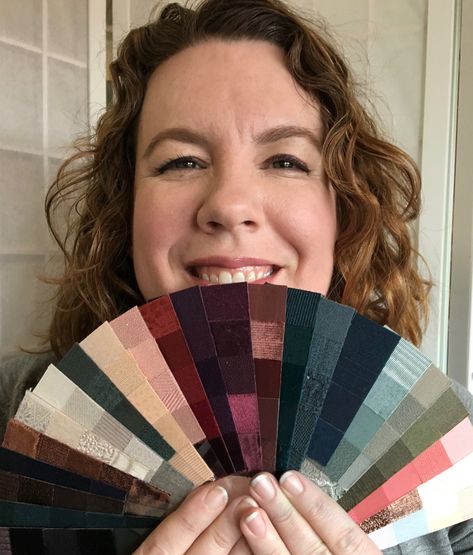 An auburn-haired Dusk Summer with her gorgeous palette. Joy Overstreet, Portland’s Personal Color Analyst, www.ColorStylePDX.com Dusk Summer, Soft Autumn Deep, Soft Summer Palette, Dark Summer, Personal Color, Seasonal Color Analysis, Color Me Beautiful, Soft Autumn, Color Psychology