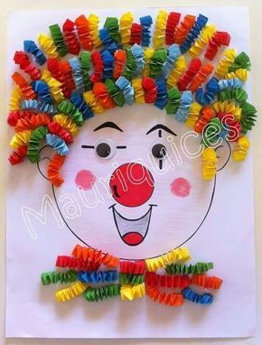 Clown Crafts, Carnival Crafts, Circus Crafts, Summer Crafts For Kids, Childrens Crafts, Kirigami, Preschool Art, Paper Plate, Summer Crafts