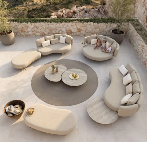 Mediterranean Outdoor Furniture, Royal Botania, Mediterranean Villa, Palm Jumeirah, Sofa Lounge, Outdoor Lounge Set, Lounge Armchair, Meeting Table, Terrace Design