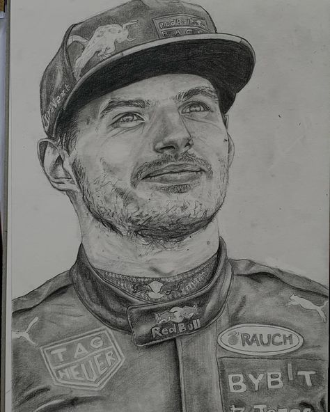 Took a while but here he is (age 15) Max Verstappen Drawing, Formula 1 Sketch, F1 Sketch, Formula 1 Drawing, F1 Drawing, F1 Artwork, Biro Drawing, Adidas Logo Wallpapers, Celebrity Artwork