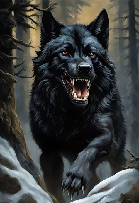 Cool Animal Tattoos, Scary Wolf, Wolf Art Fantasy, Angry Wolf, Demon Wolf, Big Wolf, Shadow Wolf, Animal Tattoo Ideas, Wolf Skull