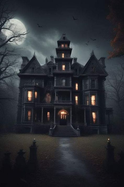 Wednesday House, Lugares Aesthetic, Addams Family House, Haunted Castles, Dark Kingdom, House Background, Scary Houses, Spooky Scary Skeletons, Halloween Facts