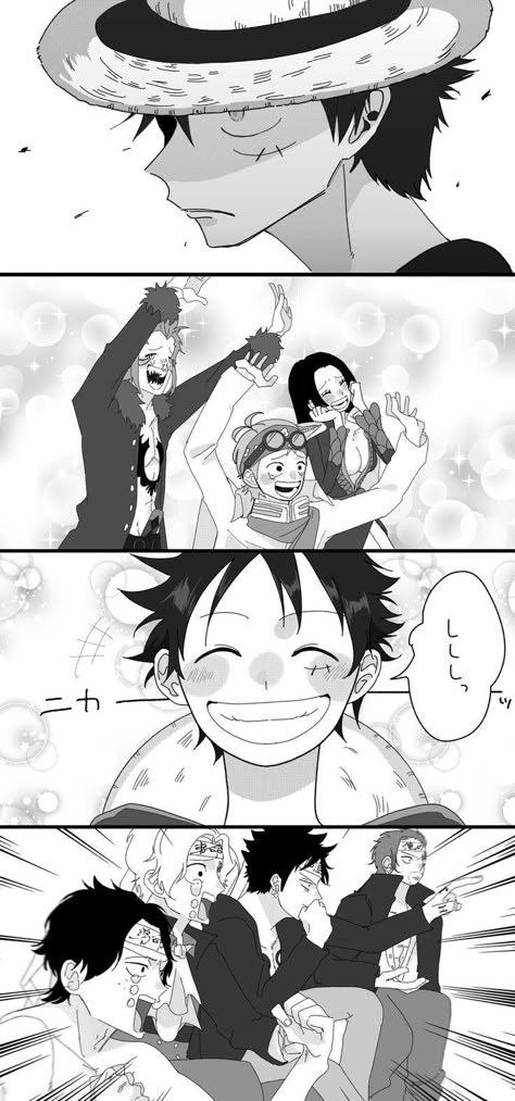 Luffy Cute Comic, Love Expressions Drawing, Cute Luffy One Piece, Luffy X Law Fanart, Asl One Piece, Law X Luffy, Ace Sabo Luffy, Ace And Luffy, One Piece Photos