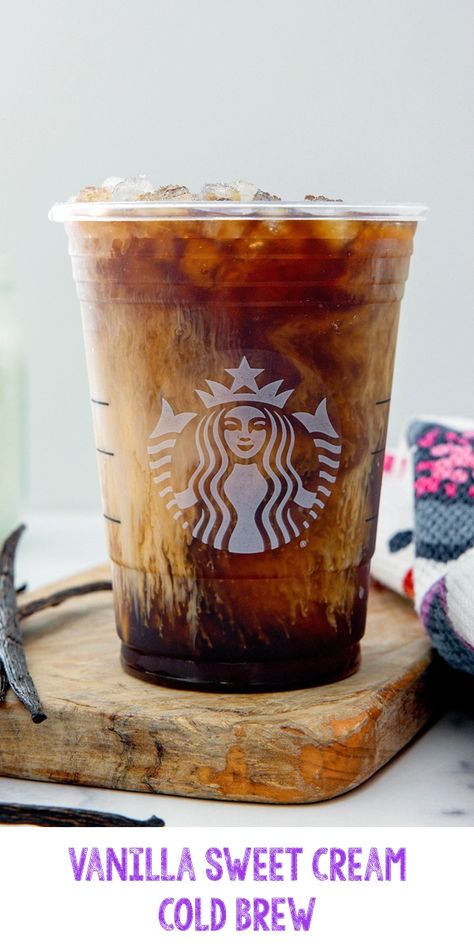 Vanilla Sweet Cream Cold Brew {Starbucks Copycat} Copycat Starbucks Vanilla Sweet Cream, Sweet Cream Cold Brew Starbucks, Vanilla Cream Cold Brew, Starbucks Vanilla Sweet Cream, Starbucks Sweet Cream, Vanilla Cold Brew, Vanilla Sweet Cream Cold Brew, Sweet Cream Cold Brew, Iced Matcha Green Tea