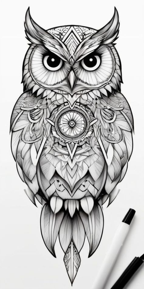 Owl Forearm Tattoo, Geometric Watercolor Tattoo, Geometric Owl Tattoo, Athena Tattoo, Owl Tattoo Drawings, Casino Tattoo, Protection Sigils, Small Neck Tattoos, Sunflower Tattoo Sleeve