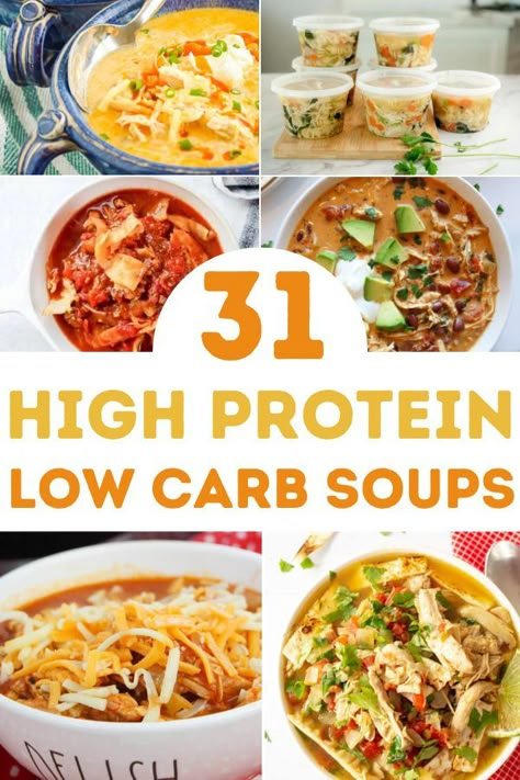 High Protein Low Carb Soup, Soup Recipes Keto, High Protein Soup Recipes, Fall Soups Crockpot, High Protein Soup, Low Carb Soups, Protein Soup Recipes, High Protein Keto, Protein Soup