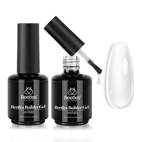 Amazon.com : beetles 7 in 1 Clear Builder Nail Gel Set, 15ml Building Nail Gel for Nail Apex and Extension in Strengthener Hard Gel Bottle, Led Lamp Gel Rhinestone, Base Gel Needed : Beauty & Personal Care Beetles Gel Polish, Gel Nail Set, Stronger Nails, Nail Art Diy Easy, Hard Gel Nails, Builder Gel Nails, Acrylic Nail Powder, Gel Set, Gel Nail Extensions