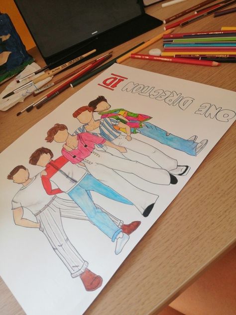 One Direction Art Paint, Drawing One Direction, How To Draw Harry Styles, One Direction Art Ideas, Louis Tomlinson Painting Ideas, One Direction Drawing Ideas, One Direction Painting Ideas, Harry Styles Art Ideas, Harry Styles Crafts