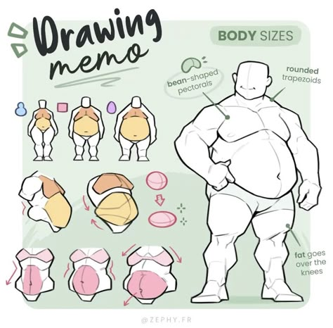 Body Weight Drawing, Muscle Poses Drawing, Bear Body Type, Body Reference Male, Chubby Character Design, Anatomy Tips, 남성 근육, Body Type Drawing, Drawing Anatomy