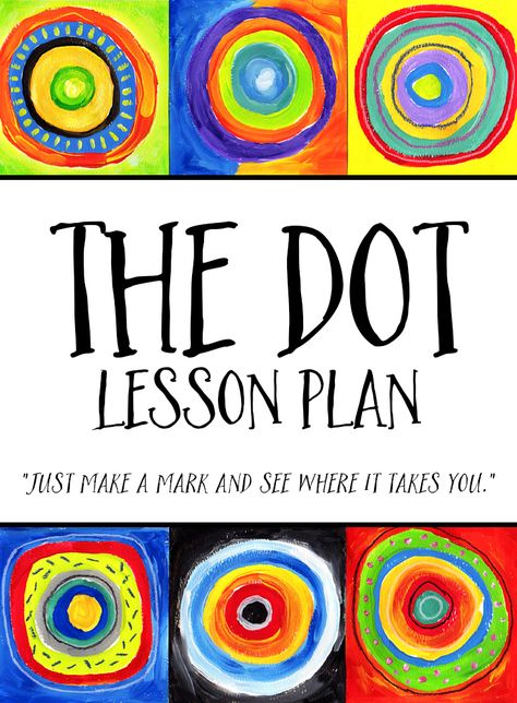 International Dot Day Lesson Plan - International Dot Day, a celebration of creativity, courage and collaboration. THE DOT, by Peter Reynolds, 2003 This lesson plan celebrates International Dot Day with a student art exhibition based on the color study Farbstudie Quadrate, by the French Expressionist, Wassily Kandinsky, well known for his color theory. Students are introduced to the experimentation with color mixing, and create a piece of art to be part of a large, collaborative exhibit. #dotday The Dot Art Activity, Circle Art Lesson, The Dot Book Activities Art Projects, The Dot Lesson Plans, The Dot Art Projects Kindergarten, The Dot Art Lesson, Art For Upper Elementary Students, Art Lessons For Preschoolers, The Dot Peter Reynolds