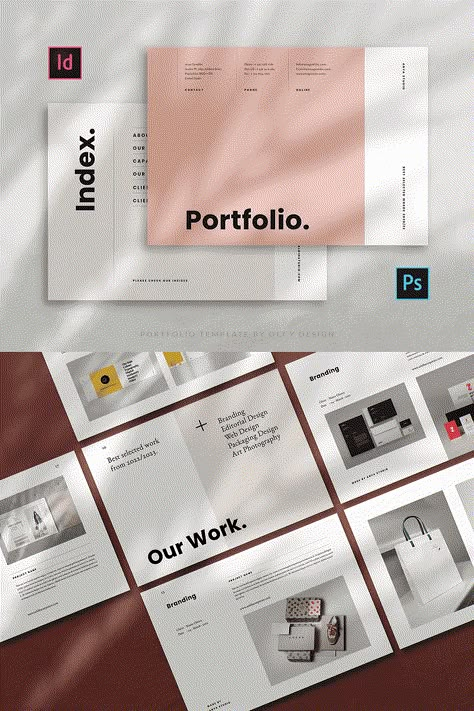 Graphic Design Portfolio Printed Portfolio Design, Pdf Portfolio Design, Agency Portfolio Design, Creative Portfolio Design Layout, Digital Design Portfolio, Design Portfolio Ideas, Portfolio Design Layouts, Aesthetic Portfolio, University Portfolio