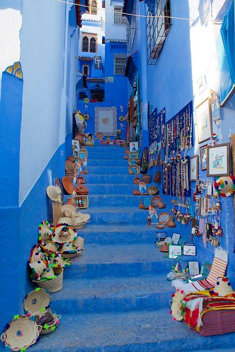 Morocco Chefchaouen, Chefchaouen Morocco, Painted Walls, Morocco Travel, Town Street, Blue City, City Buildings, Design Minimal, Abstract Lines