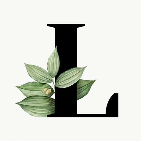 Botanical Capital Letter, Botanical Letters, L Wallpaper, 얼굴 드로잉, Free Illustration Images, Aesthetic Letters, Classic Fonts, Christmas Fonts, Flower Background Wallpaper