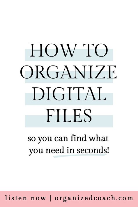 Maximize your digital organization and boost productivity with these 4 simple steps! Find what you need in seconds by implementing key strategies for digital organization. Learn how to declutter, categorize, and label your files with relevant keywords to streamline your digital workspace. Say goodbye to digital chaos and hello to a more organized, stress-free experience! #DigitalOrganization #ProductivityHacks #SaveTime #TechTips How To Organize Digital Files, Digital File Organization Categories, Digital Organization System, Organize Digital Files, Organize Computer Files, Digital File Organization, Digital Filing System, Digital Declutter, Organized Business