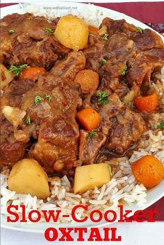 Oxtail Crockpot, Oxtail Slow Cooker, Oxtail Recipes Crockpot, Oxtail Recipes Easy, Cooking Oxtails, Oxtail Stew Recipe, Oxtail Recipe, Recipe Slow Cooker, Divas Can Cook