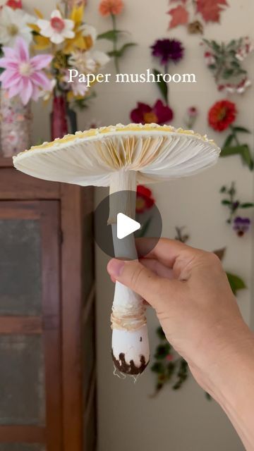 Mushroom Paper, Alice In Wonderland Mushrooms, Mushroom Paper Craft, Paper Mushrooms, Alice In Wonderland Mushroom, Flowers In The Attic, Enchanted Forest Theme, Painting The Roses Red, Ann Wood