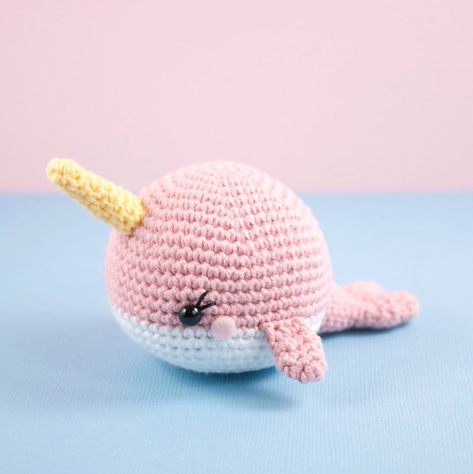 Nifty Narwhal Amigurumi – Such Big Eyes You Have! 10 Fun Patterns To Knit and Crochet … | KnitHacker Seaside Crochet, Narwhal Crochet, Crochet Narwhal, Amigurumi Design, Crochet Fish, Diy Bebe, Kawaii Crochet, Narwhal, Crochet For Kids